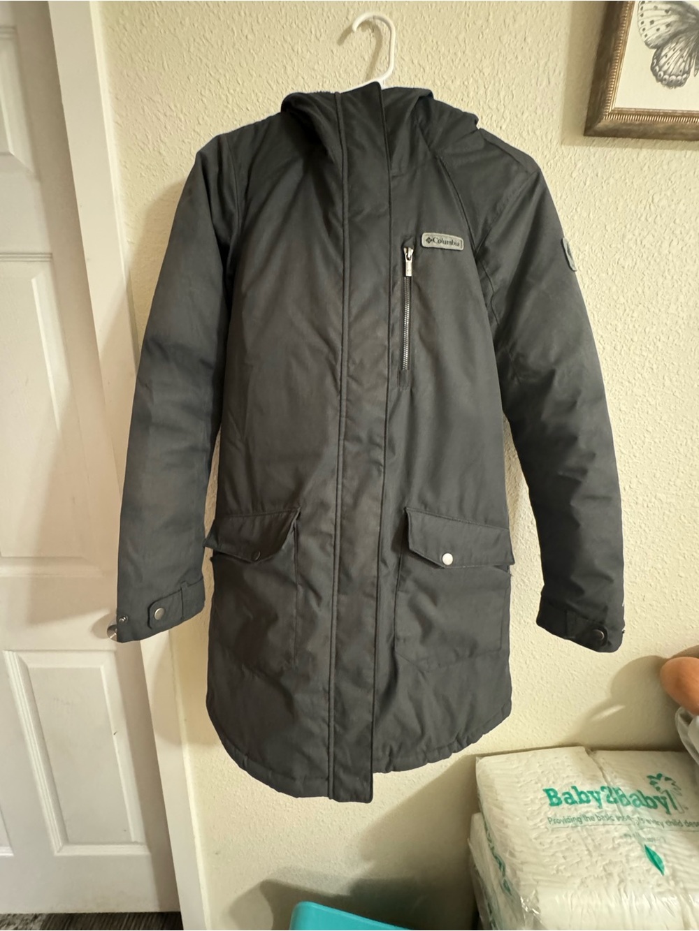 Columbia woman’s Black Hooded Winter Coat